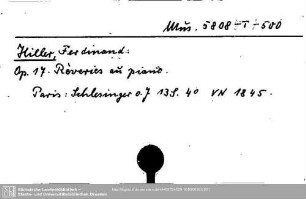 Hiller, Ferdinand