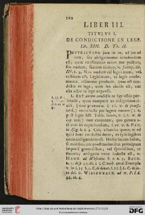 Liber III. De condictione ex lege