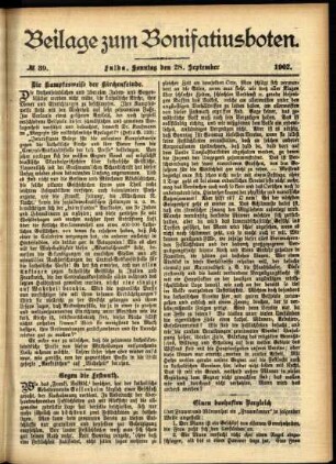 Zweite Ausgabe vom Sonntag, den 28. September 1902.