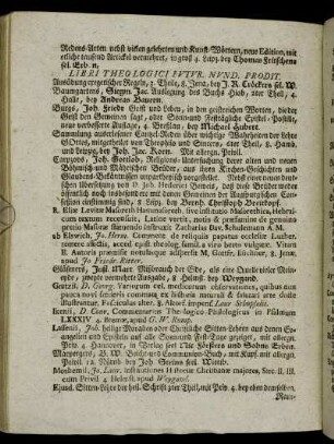 Libri Theologici Futur. Nund. Prodit.