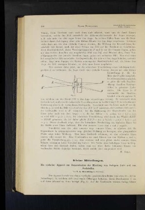 Ein einfacher Apparat zur Demonstration der Mischung von farbigem Licht und von Farbstoffen.