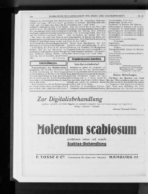 Kleine Mitteilungen.