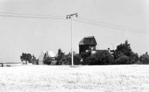 Zschepplin. Blick zur Motormühle Zschepplin, umgebaute Bockmühle, Eilenburgerstraße 3