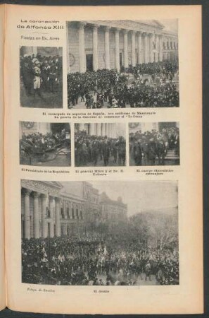 La coronación de Alfonso XIII - Fiestas en Bs. Aires