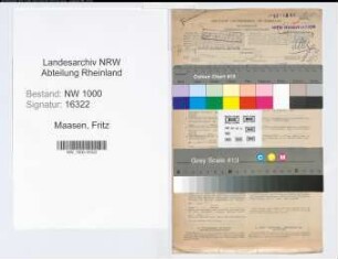 Entnazifizierung Fritz Maasen, geb. 29.06.1908 (Steuerassistent)