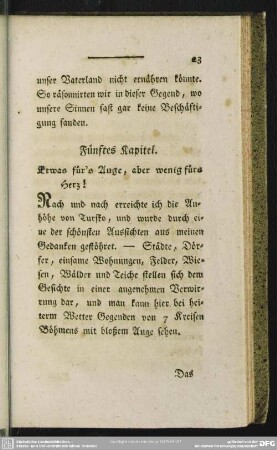 Fünftes Kapitel. Etwas für's Auge, aber wenig fürs Herz!