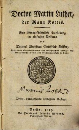 Dr. Martin Luther der Mann Gottes