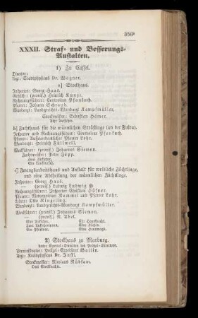 XXXII. Straf= und Besserungs=Anstalten.