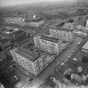 Wohnscheiben zwischen Brühl und Tröndlinring in Leipzig : Blickrichtung Nordosten