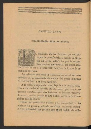 Capítulo LXXVI - "Chanteclair" esta de suerte