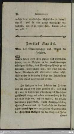 Zweites Kapitel. Von der Glaubenslehre und Moral der Jesuiten