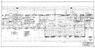 Stuttgart Hbf: Empfangsgebäude Kantine Gl.16 Küche Grundriss Bahnsteighöhe