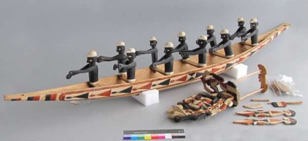 Model of a dugout canoe