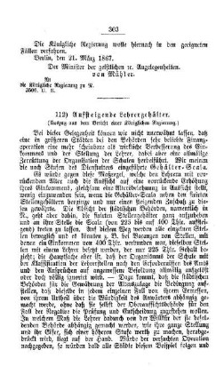 Aufsteigende Lehrergehälter : [III. Gymnasien und Realschulen]