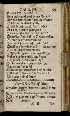 Der XXXVI. Psalm. - Der XLV. Psalm.