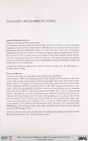 Biogramy / Biographical Notes