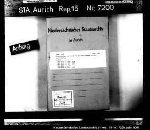 Untersuchungen und Vorarbeiten für eine Chaussee von Leer nach Papenburg