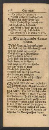 33. Die anhaltende Cananiterin