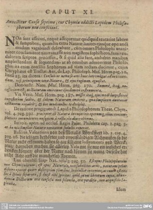 Caput XII. Annectitur Causa septima, cur Chamia...
