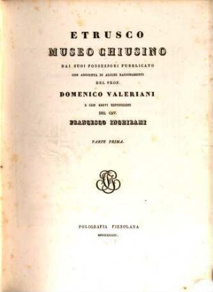Etrusco Museo chiusino dai suoi possesori, 1
