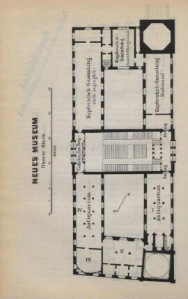Grundriss. Neues Museum. Oberer Stock
