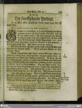 Die funffzehende Predigt