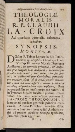 793-793, Synopsis. Monitum