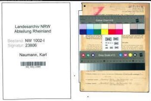Entnazifizierung Karl Naumann, geb. 19.02.1894 (Kaufm.Angest.)