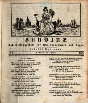 Sundine : Unterhaltungsblatt für Neu-Vorpommern und Rügen. 10. 1836