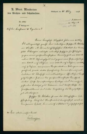 Mitteilung die Bezüge betreffend (31.03.1904)