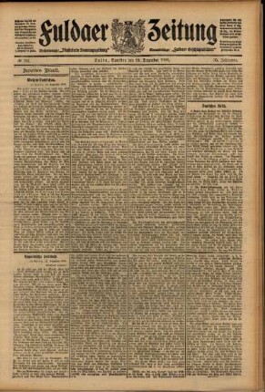 Zweite Ausgabe vom Samstag, den 19. Dezember 1908.