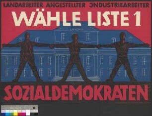 Wahlplakat der SPD zur Landtagswahl am 27. November 1927