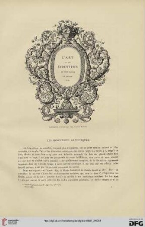7: L' art et les industries artistiques en Suisse