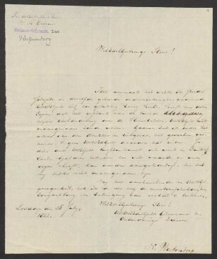 Brief an Wilhelm Grimm : 25.07.1822