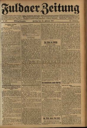 Zweite Ausgabe vom Freitag, den 26. Februar 1915.