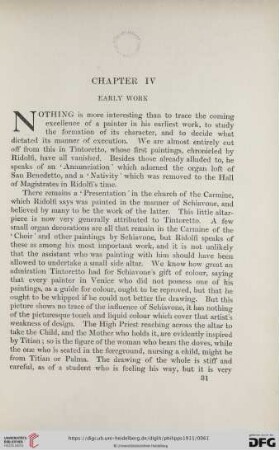 Chapter IV Early Work