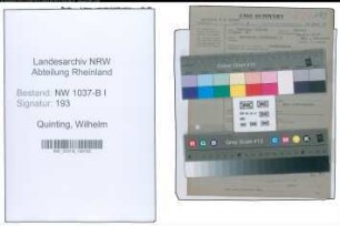 Entnazifizierung Wilhelm Quinting , geb. 00.00.0000 (Viehkaufmann)