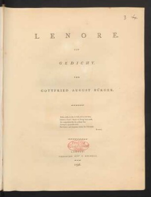 Lenore : Ein Gedicht