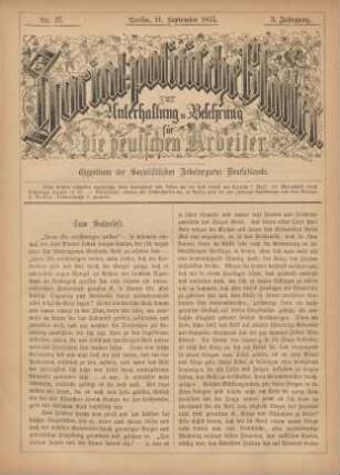 Nr. 37. Berlin, 11. September 1875. 3. Jahrgang.