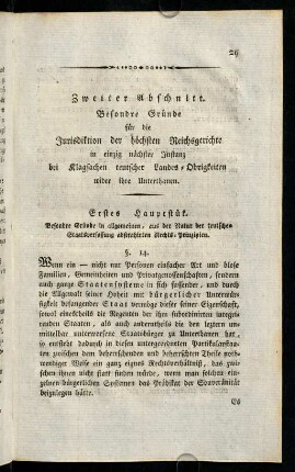 29-41, Erstes Hauptstük.