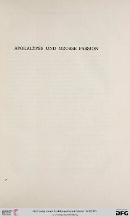Apokalypse und Grosse Passion