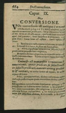 Caput IX. De Conversione.