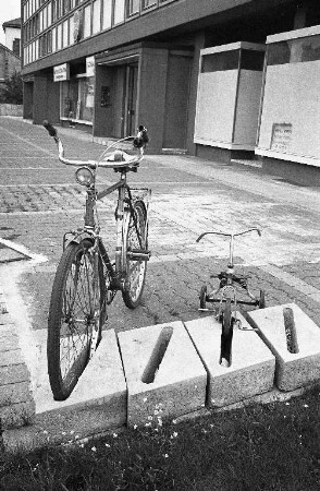 Fahrradfahren mit Kindern.