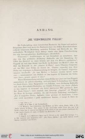 Anhang: "Die verschollene Pallas"