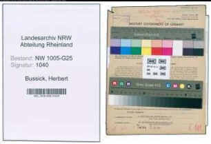 Entnazifizierung Herbert Bussick , geb. 15.01.1919 (Kaufm.Angestellter)