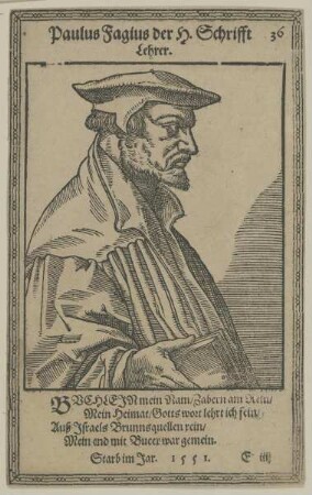 Bildnis des Paul Fagius