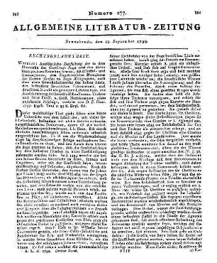 [Sammelrezension zweier Schriften über die Brandenburg-Ansbach- und Bayreuthischen Staatsverhältnisse auf dem Gebiet des Deutschen Ritterordens] Rezensiert werden: 1. Darstellung der Brandenburg-Ansbach- und Bayreuthischen Staatsverhältnisse gegen den Teutschen Orden 1796. [Berlin]: [Decker] 1796 2. [Kleudgen, J. M. J. von]: Brandenburgische Usurpations-Geschichte in den Fränkischen Kreis-Landen. [S.l.] 1797