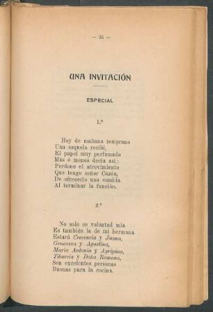 Una invitación : Especial
