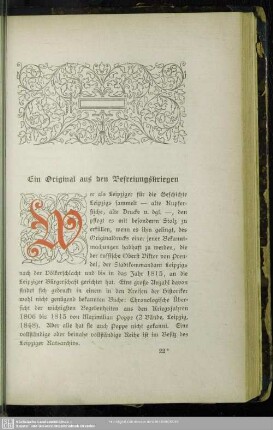 Ein Original aus den Befreiungskriegen