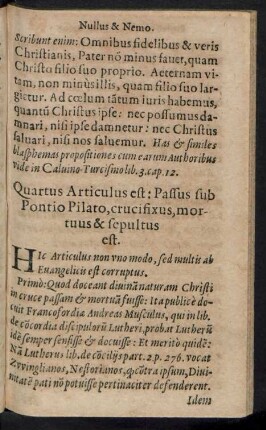 Quartus Articulus est ...